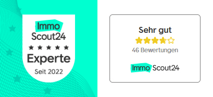 Logo und Bewertung "Immo Scout24"
